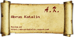 Abrus Katalin névjegykártya