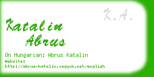 katalin abrus business card